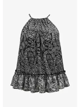 Топ GINI LONDON Spaghettitrger Gini Peplum, черный