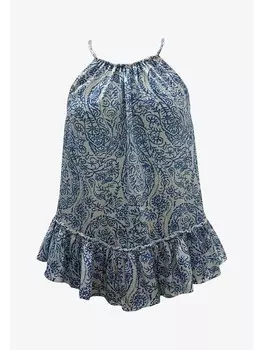 Топ GINI LONDON Spaghettitrger Gini Peplum, синий