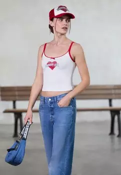 Топ GIRL CAMI Tommy Jeans, кремовый