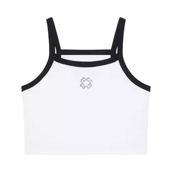 Топ Givenchy Cropped Spaghetti Strap Tank Top White, белый