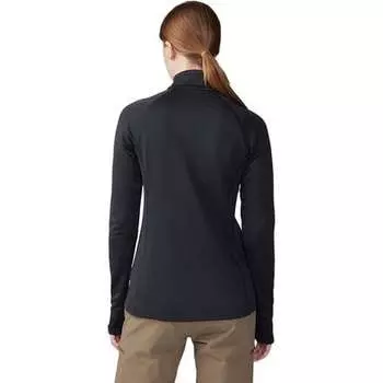 Топ Glacial Trail с молнией 1/2 женский Mountain Hardwear, черный