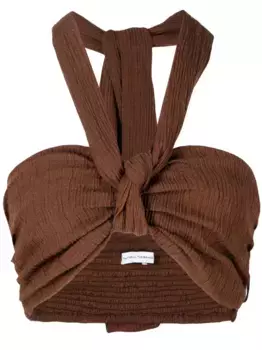 Топ Glenda с вырезом халтер Faithfull the Brand, коричневый