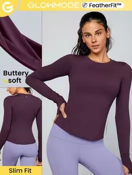 Топ GlowMode FeatherFit для похудения талии, фиолетовый