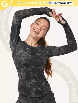Топ GlowMode FeatherFit для похудения талии, темно-серый
