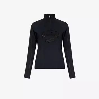 Топ Goblet из эластичной ткани с высоким воротником Goldbergh, черный