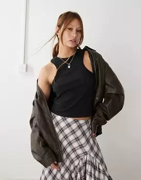 Топ гонщика COLLUSION в полупрозрачную полоску