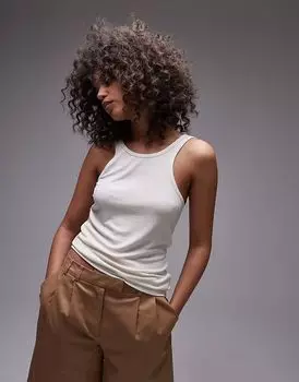 Топ гонщика премиум-класса Topshop цвета слоновой кости