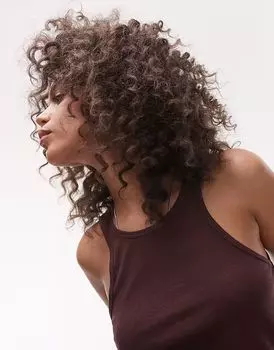 Топ гонщика премиум-класса Topshop шоколадного цвета