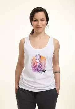 Топ GOTG 2 GROOT WATERCOLOR Henry Tiger, белый