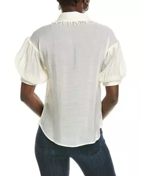 Топ Gracia с бисером, слоновая кость