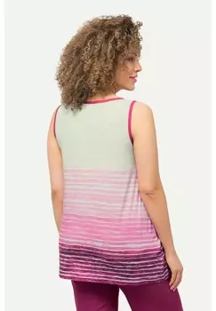 Топ GRADIENT STRIPED TANK Ulla Popken, розовый