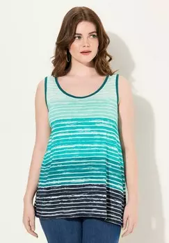 Топ GRADIENT STRIPED TANK Ulla Popken, темно-синий