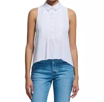 Топ Greta Pintuck в белом цвете Nation LTD