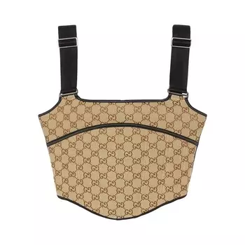 Топ Gucci GG Canvas Top, цвет Camel/Ebony