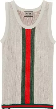 Топ Gucci x Palace Knit Tank Top With Web Details 'Ivory', кремовый