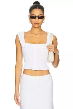 Топ Guizio с рельефной вышивкой Paloma, white