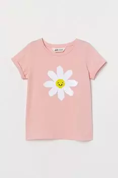 Топ из мягкого трикотажа H&M Striped Stay Curious, светло-зеленый/белый/вишневый