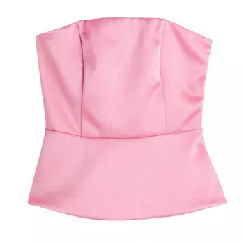 Топ H&M Bandeau-style Peplum, розовый
