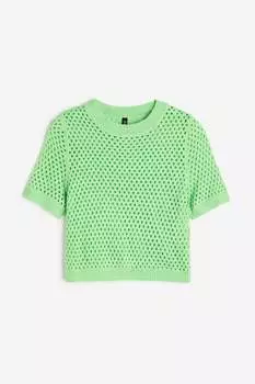 Топ H&amp;M Hole-knit, зелёный