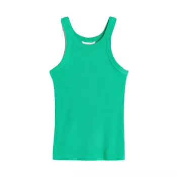 Топ H&amp;M Ribbed Tank, зелёный