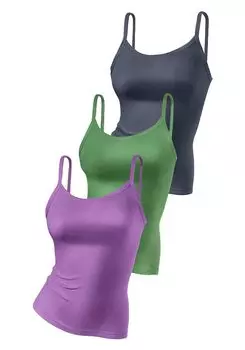 Топ H.I.S Spaghetti, цвет flieder, grn, anthrazit