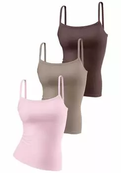 Топ H.I.S Spaghetti, цвет rosa, taupe, braun