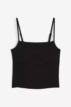 Топ H&M Corset-style Camisole, черный