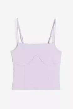 Топ H&M Corset-style Camisole, сиреневый