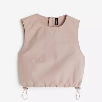 Топ H&M Crop, светло-розовый