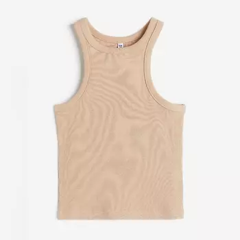 Топ H&M Crop Tank, бежевый
