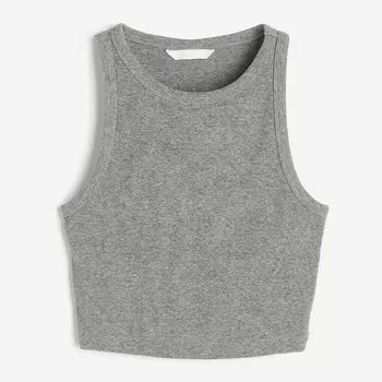 Топ H&M Crop Tank, серый