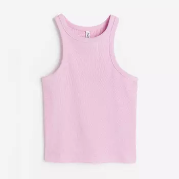 Топ H&M Crop Tank, светло-розовый
