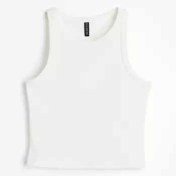 Топ H&M Ribbed Tank, белый
