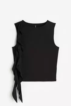 Топ H&M Tank with Strap Detail, черный