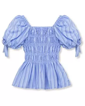 Топ Habitual Stripe Smocked, синий