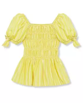 Топ Habitual Stripe Smocked, желтый