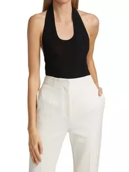 Топ Halston Annalize с лямкой на шее, черный