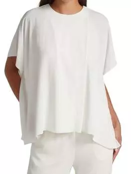 Топ Halston Mia из крепдешина, белый