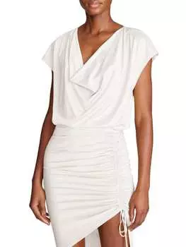 Топ Halston Soto с воротником - хомутом, chalk