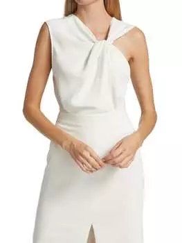 Топ Halston Valencia из крепа, chalk