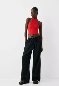 Топ Halter Bershka, красный