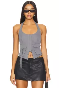 Топ-Халтер камрин Superdown, серый