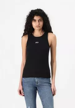 Топ HALTER LOGO GAP, черный