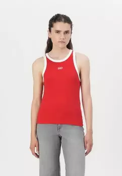 Топ HALTER LOGO GAP, красный