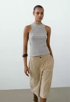 Топ HALTER Massimo Dutti, серый