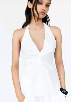 Топ HALTER V-NECK - Blouse PULL&BEAR, белый