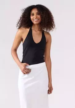 Топ HALTERNECK Lindex, черный