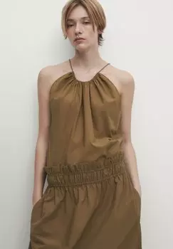 Топ Halterneck Massimo Dutti, верблюжий