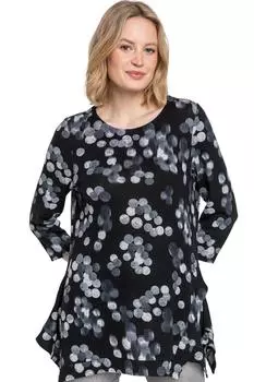 Топ Hanky Hem с абстрактным пятном Roman, черный