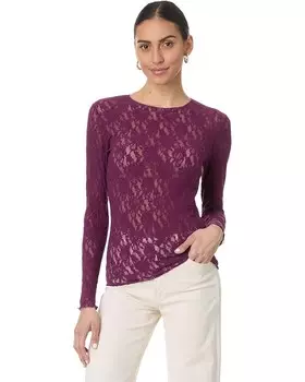 Топ Hanky Panky Signature Lace Unlined Long Sleeve Top, цвет Sugar Plum